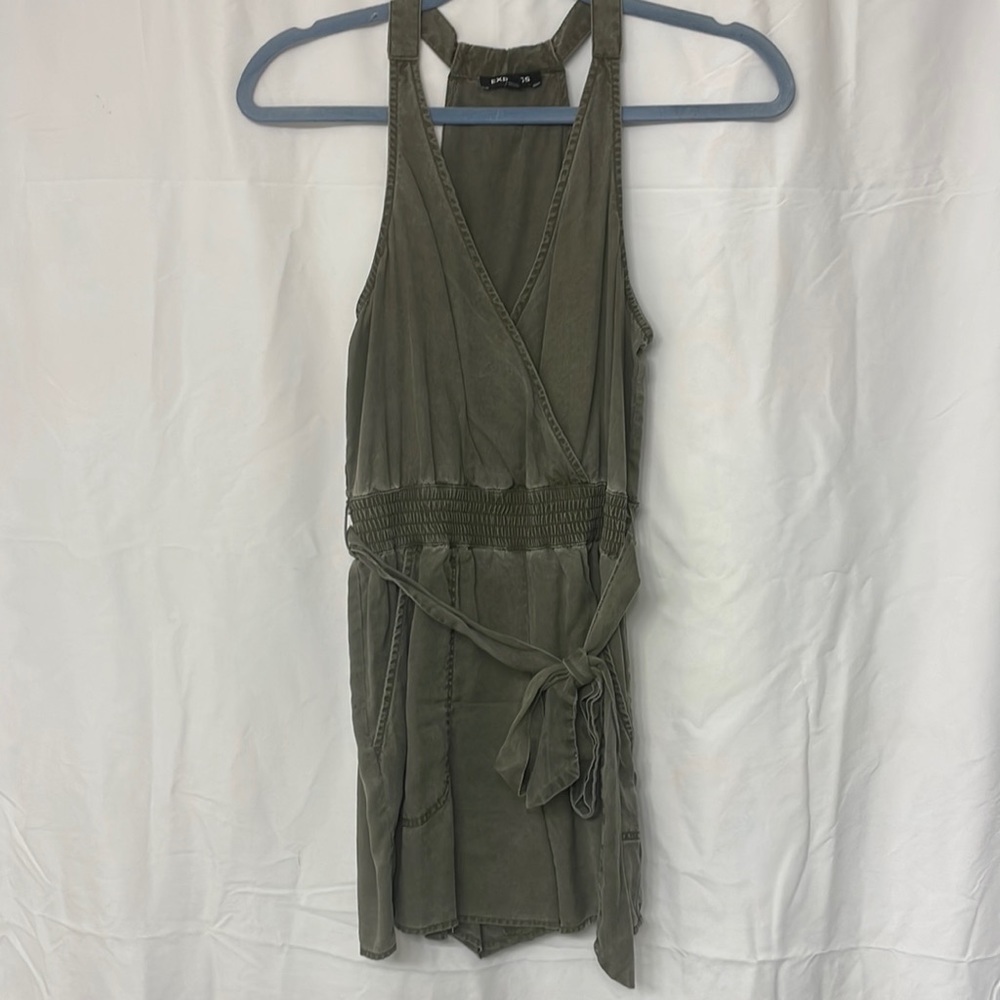 Express Silky Soft Twill Utility Romper *NWOT*